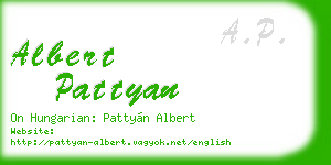 albert pattyan business card